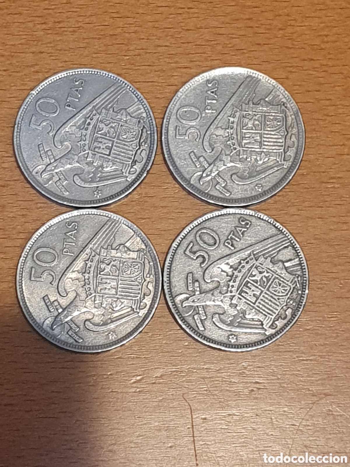 Material numism&aacute;tico: Monedas 50 pesetas Franco - Foto 2