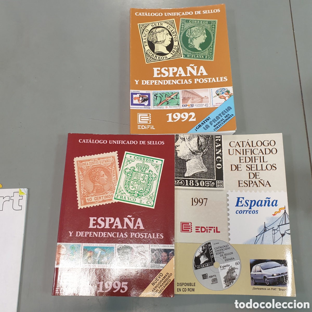 Material numism&aacute;tico: 3 cat&aacute;logos de sellos 1995, 1982,1997 - Foto 1