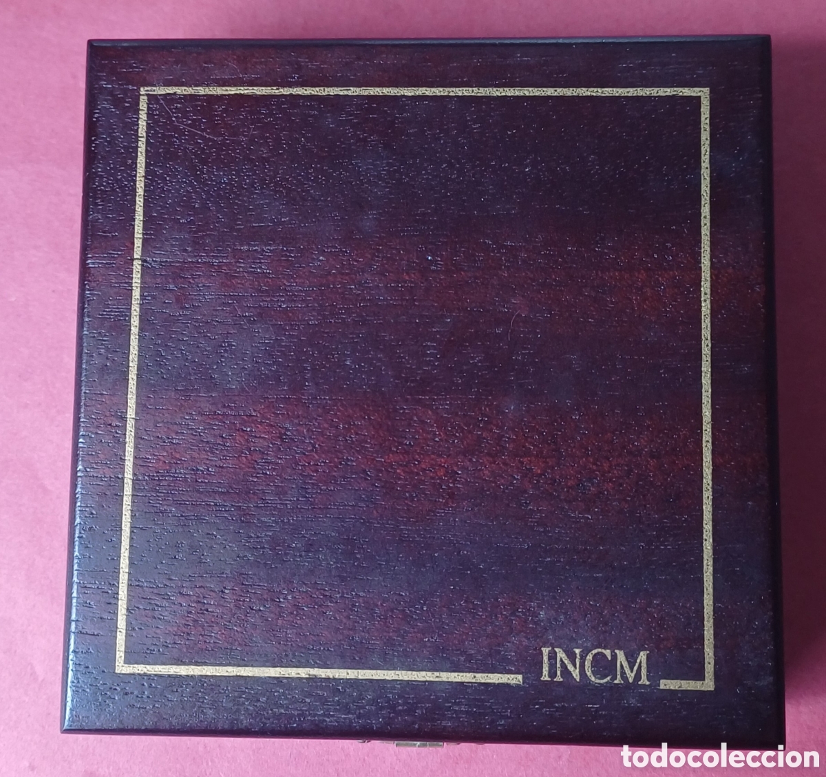 Material numism&aacute;tico: Estuche de madera para moneda o medalla - Foto 2