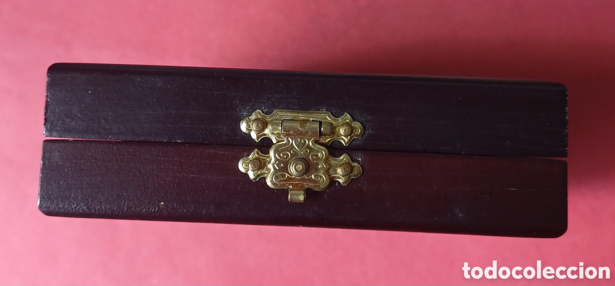 Material numism&aacute;tico: Estuche de madera para moneda o medalla - Foto 3