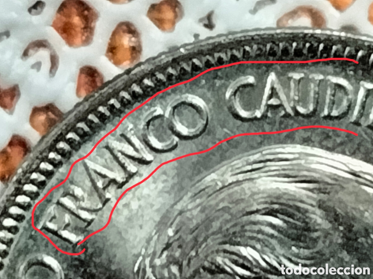 Material numism&aacute;tico: Moneda 5 pesetas Franco 1957*75 - Foto 6