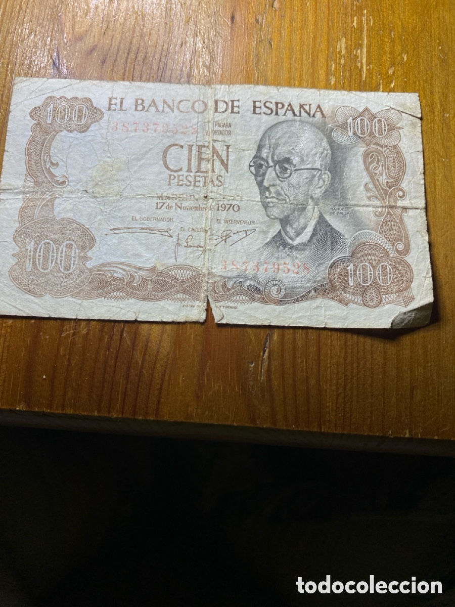 Material numism&aacute;tico: Billete 100 pesetas 1970 - Foto 1