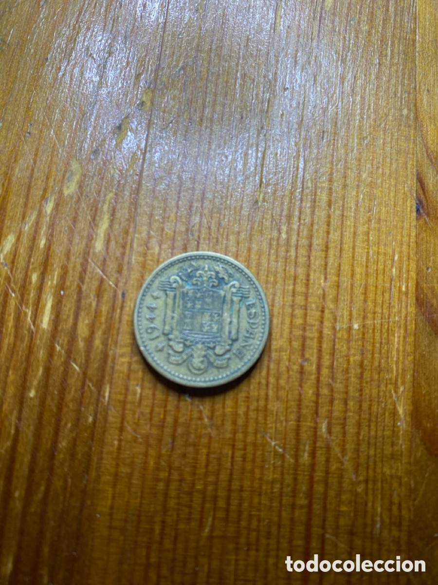 Material numism&aacute;tico: Moneda 1 peseta 1944 - Foto 2