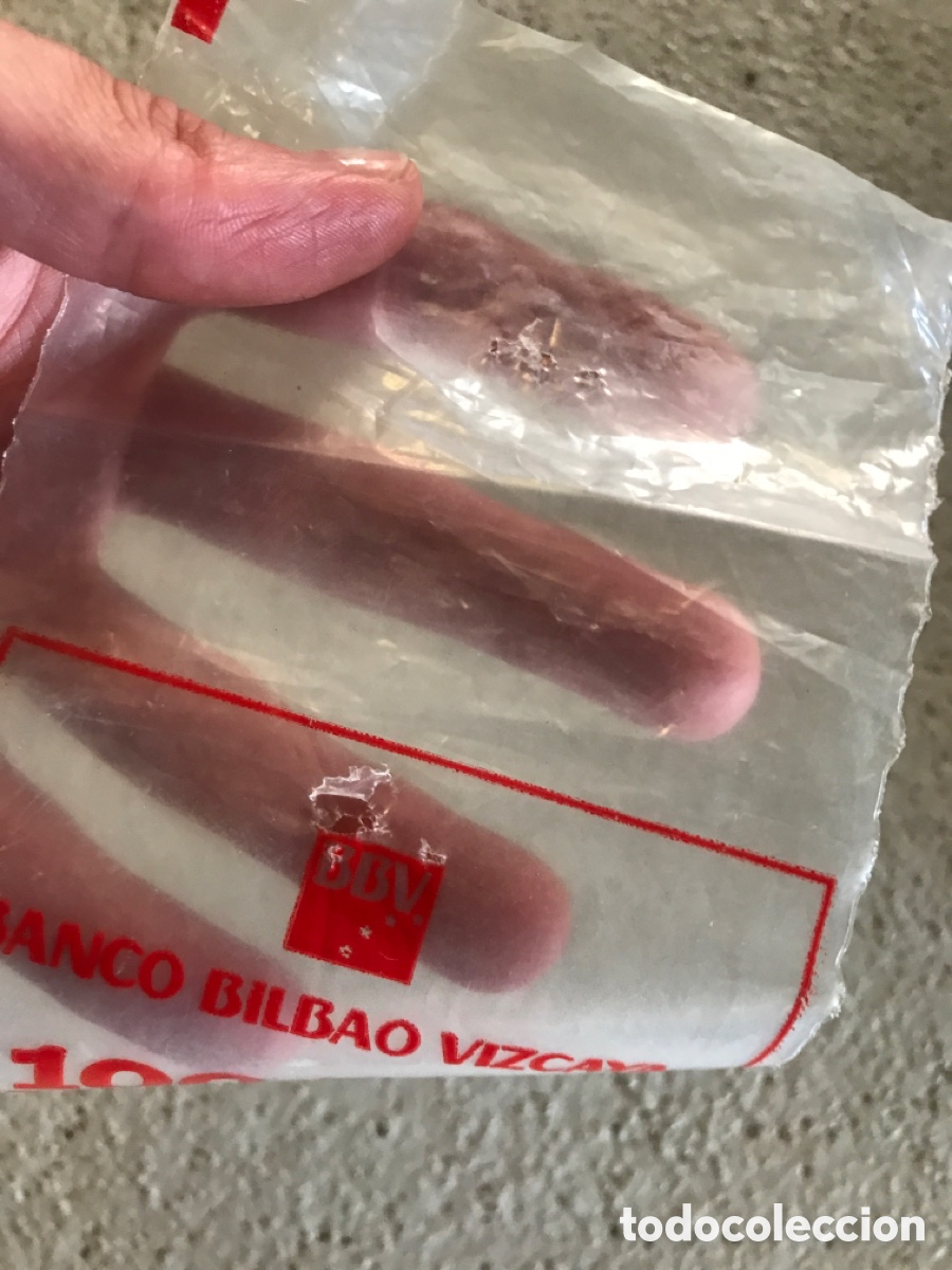 Material numism&aacute;tico: Bolsa pl&aacute;stico - BBV- para monedas. 100 pts, 100 modedas de 1 pts. - Foto 2