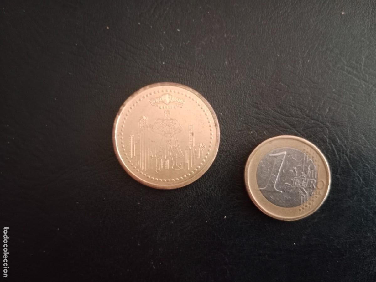 Material numism&aacute;tico: FICHA / TOKEN - PARQUE WARNER - MADRID - SUPERMAN - Foto 1