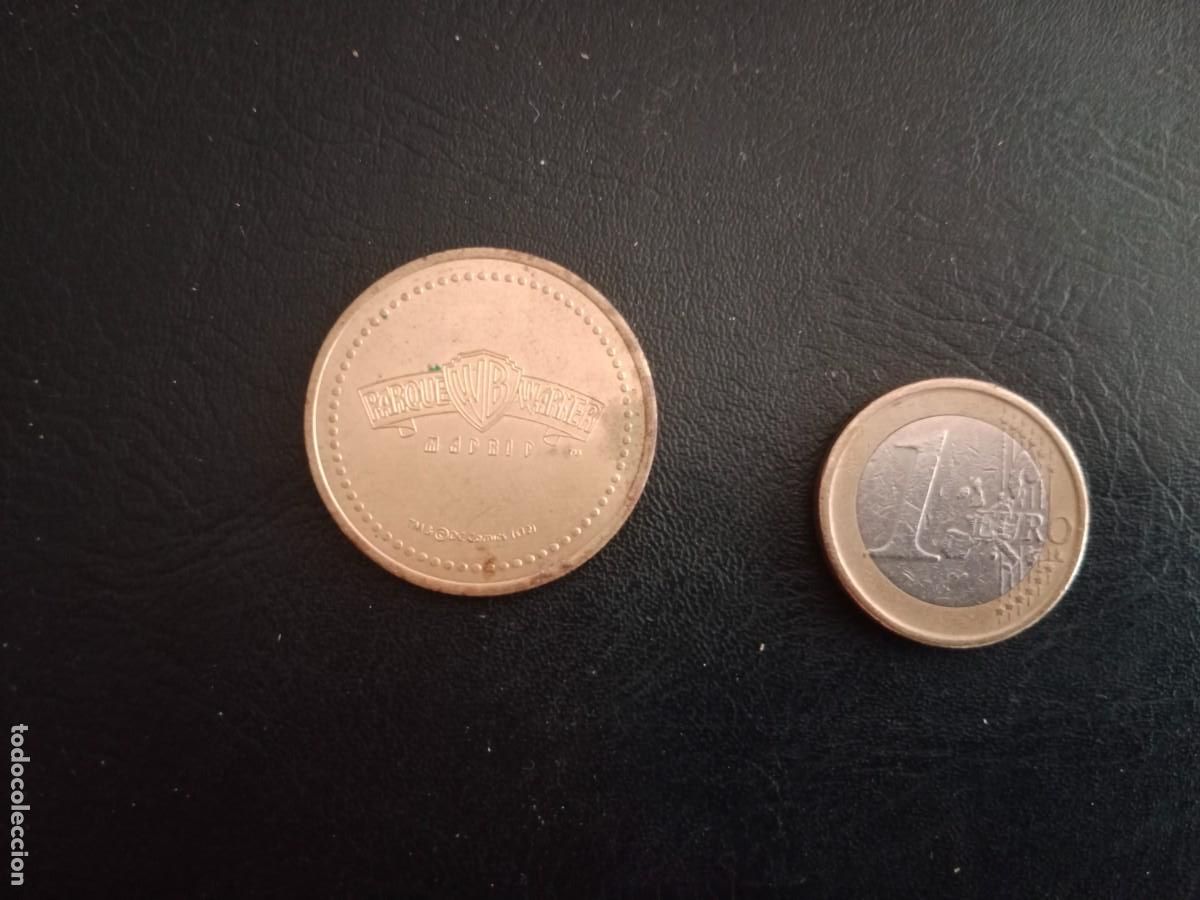 Material numism&aacute;tico: FICHA / TOKEN - PARQUE WARNER - MADRID - SUPERMAN - Foto 2