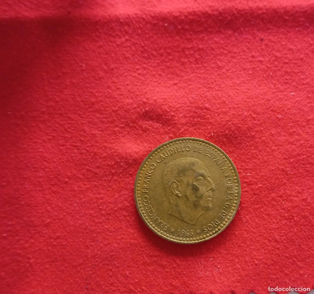 Material numism&aacute;tico: Moneda de 1 peseta de francisco franco 1966 - Foto 2