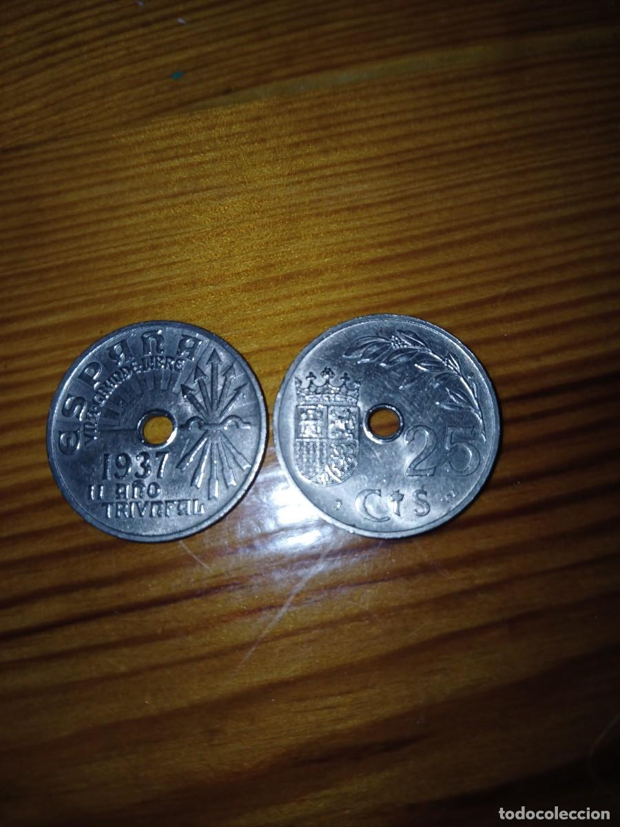 Material numism&aacute;tico: 25 CENTIMOS 1937 II A&Ntilde;O TRIUNFAL - Foto 1