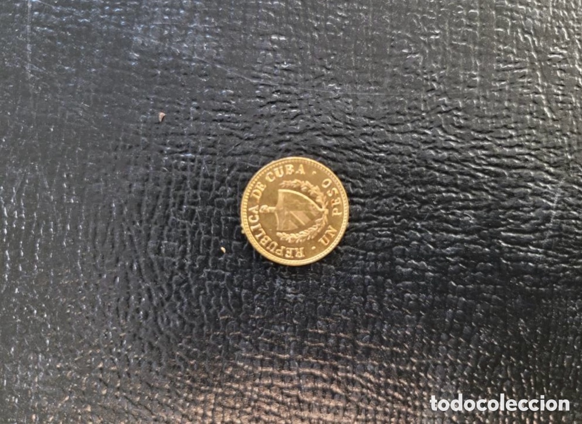 Material numism&aacute;tico: Moneda cubana un peso oro - Foto 4