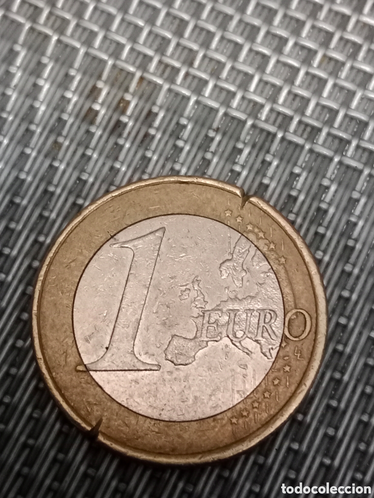 Material numism&aacute;tico: Moneda de 1 euro Espa&ntilde;a 2008 mal Acu&ntilde;ada - Foto 2
