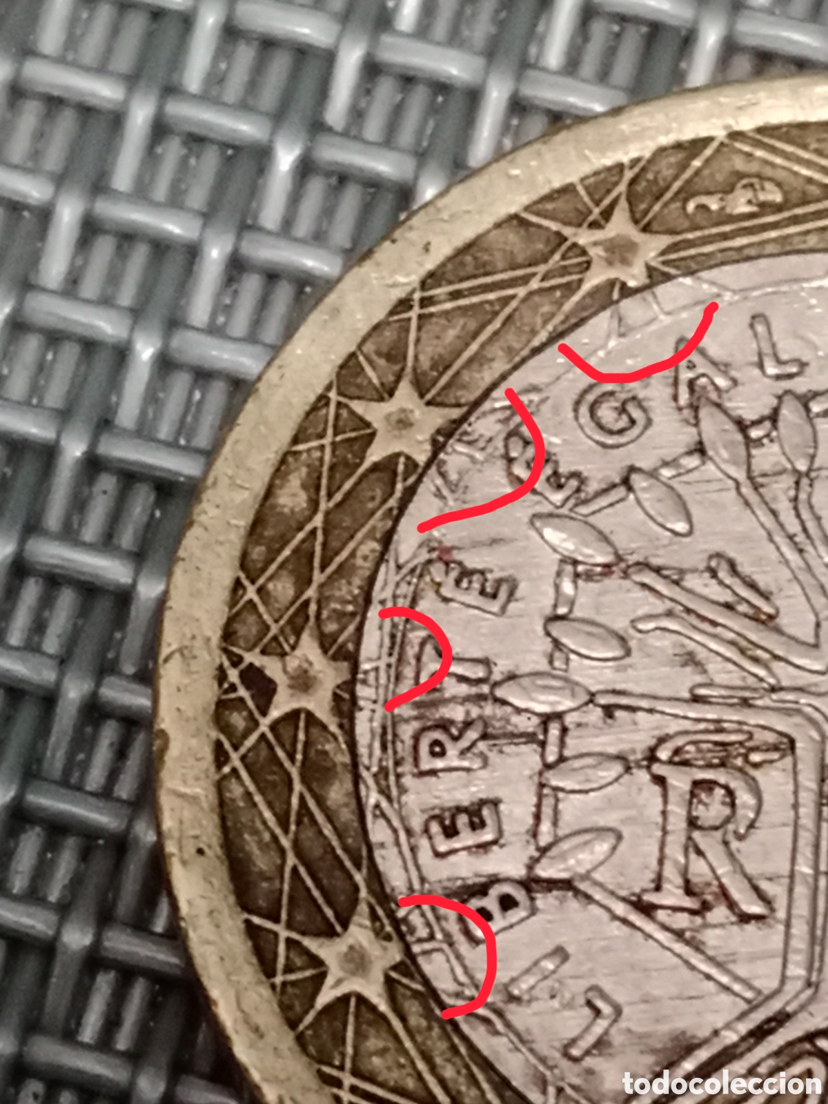 Material numism&aacute;tico: MONEDA de 1 euro Francia con fallos de acu&ntilde;aci&oacute;n - Foto 2