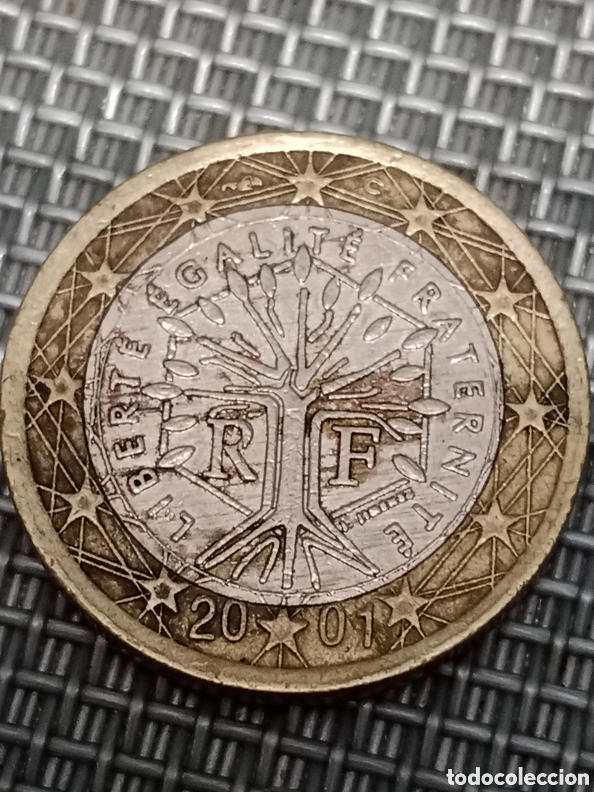 Material numism&aacute;tico: MONEDA de 1 euro Francia con fallos de acu&ntilde;aci&oacute;n - Foto 1