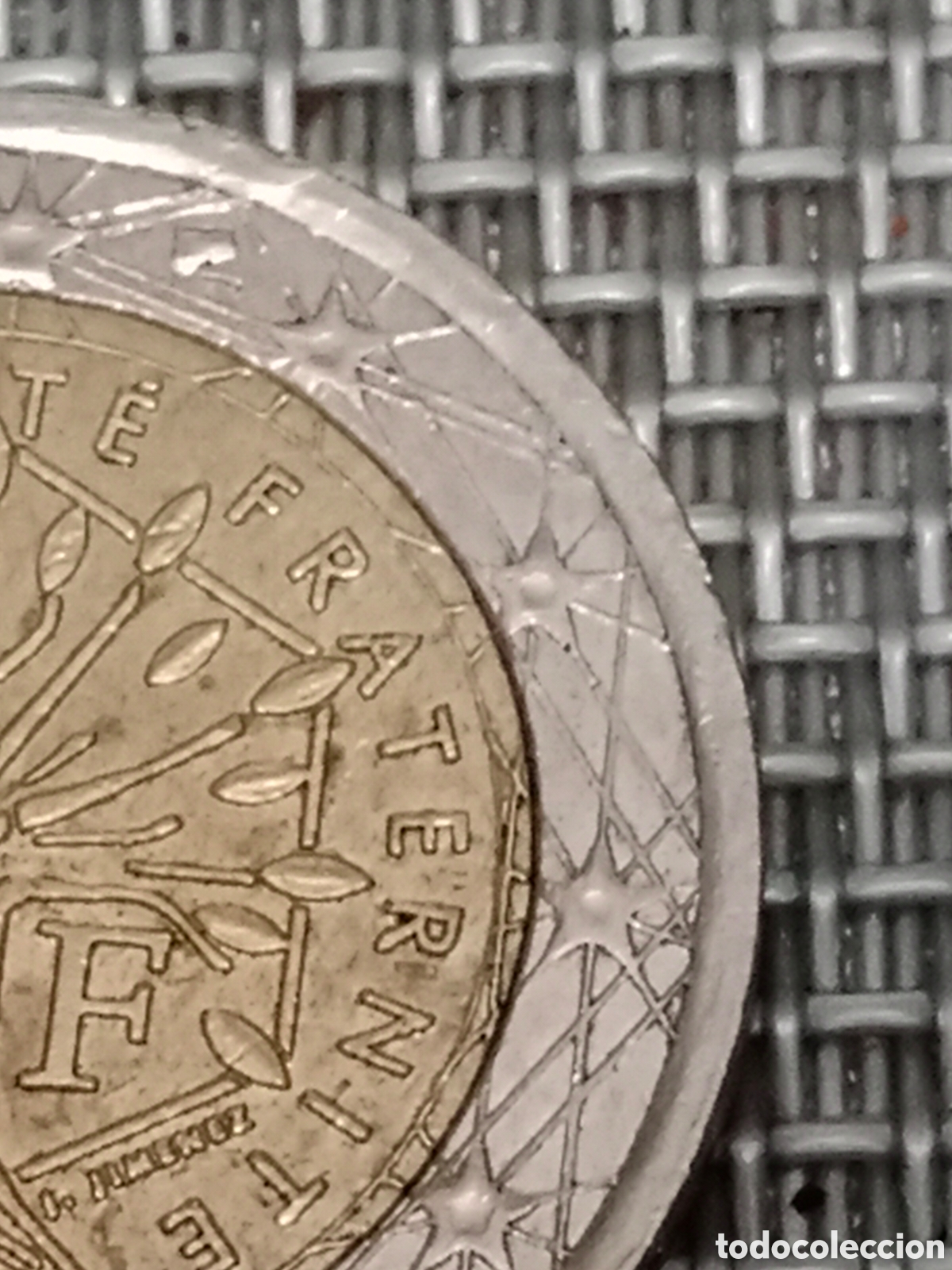 Material numism&aacute;tico: Moneda de 2 euros Francia A&ntilde;o 2000 mal Acu&ntilde;ada - Foto 6
