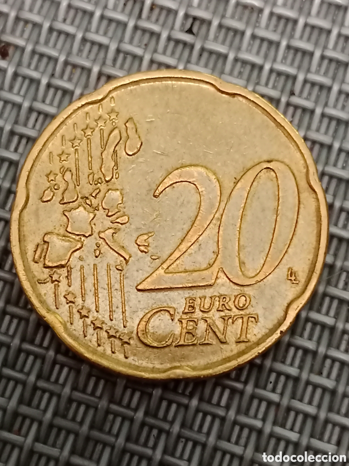 Material numism&aacute;tico: Moneda de 20 c&eacute;ntimos B&eacute;lgica 2002 mal las estrellas. - Foto 4