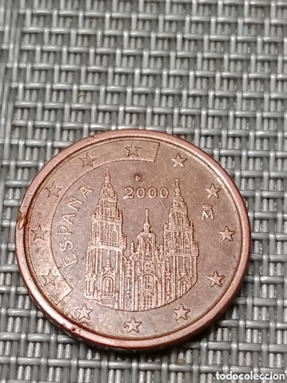 Material numism&aacute;tico: Moneda de 5 c&eacute;ntimos Espa&ntilde;a a&ntilde;o 2000 exceso de metal - Foto 2