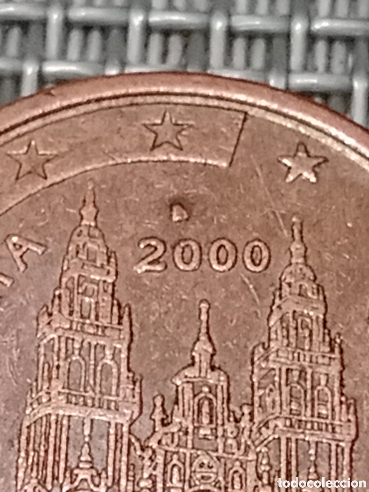 Material numism&aacute;tico: Moneda de 5 c&eacute;ntimos Espa&ntilde;a a&ntilde;o 2000 exceso de metal - Foto 3