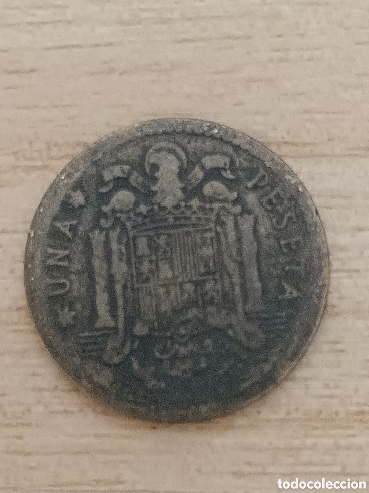 Material numism&aacute;tico: Moneda de 1 peseta de franco 1947 - Foto 2