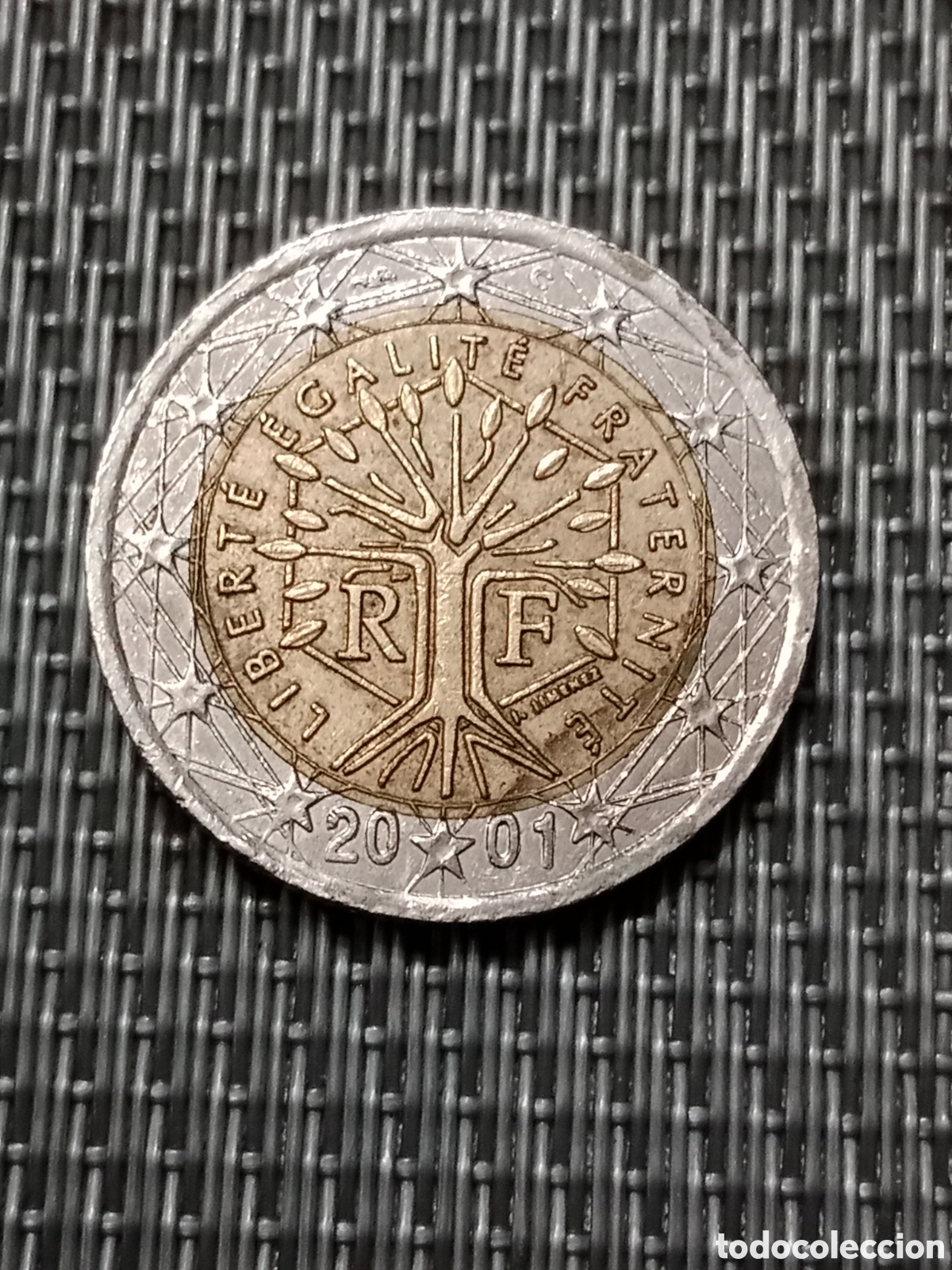 Material numism&aacute;tico: Moneda de 2 euros Francia A&ntilde;o 2001 - Foto 1