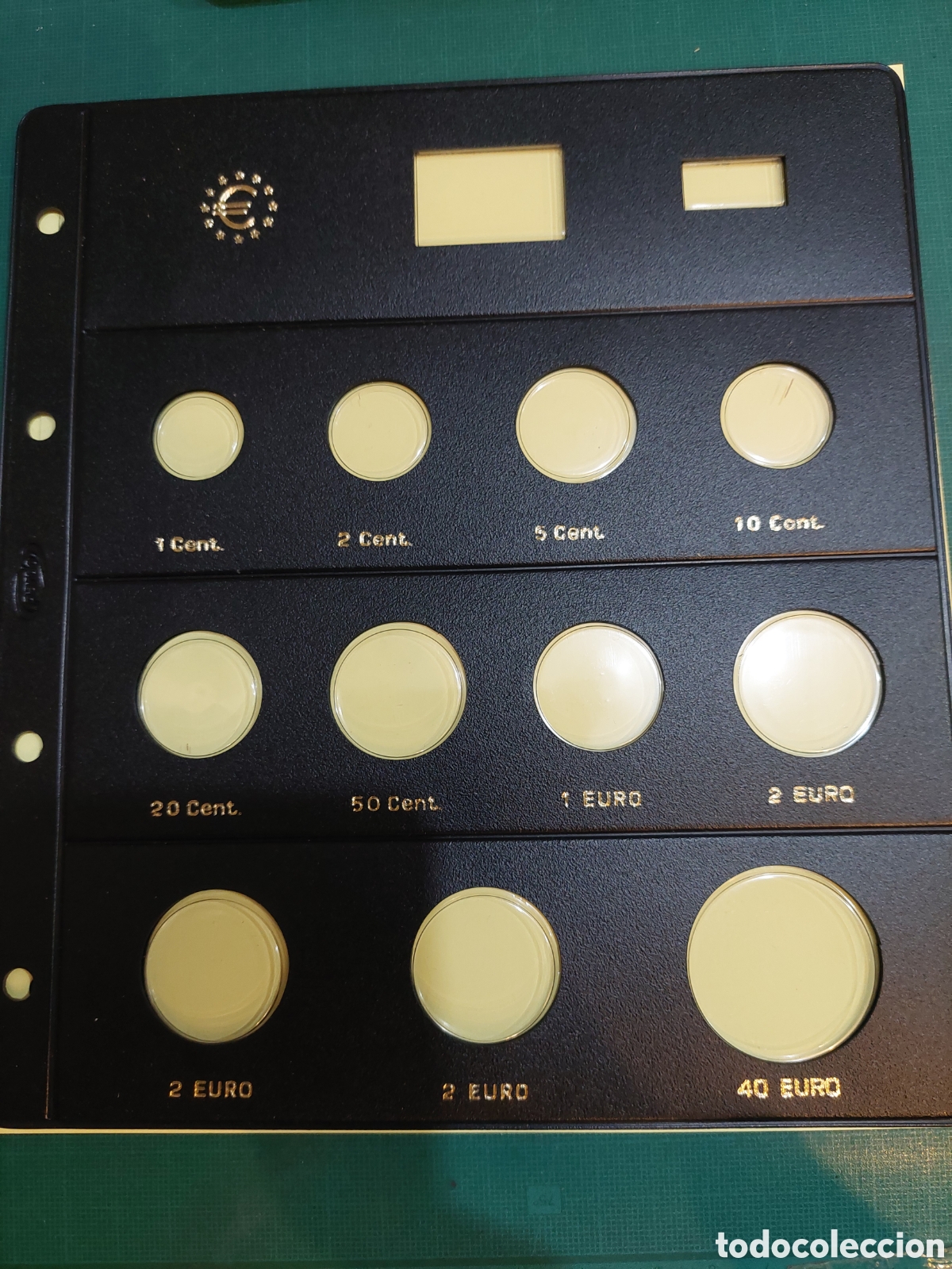 Material numism&aacute;tico: HOJA PARDO PARA COLOCAR MONEDAS ESPA&Ntilde;A - Foto 1