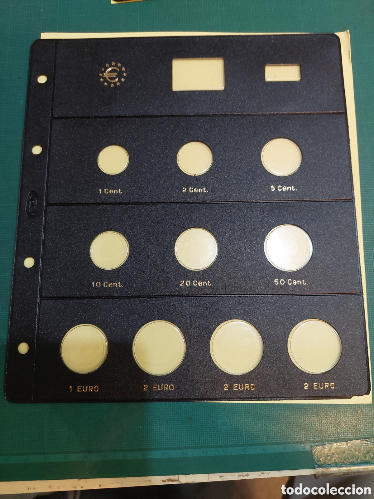 Material numism&aacute;tico: HOJAS PARDO PARA COLOCAR MONEDAS ESPA&Ntilde;A - Foto 1