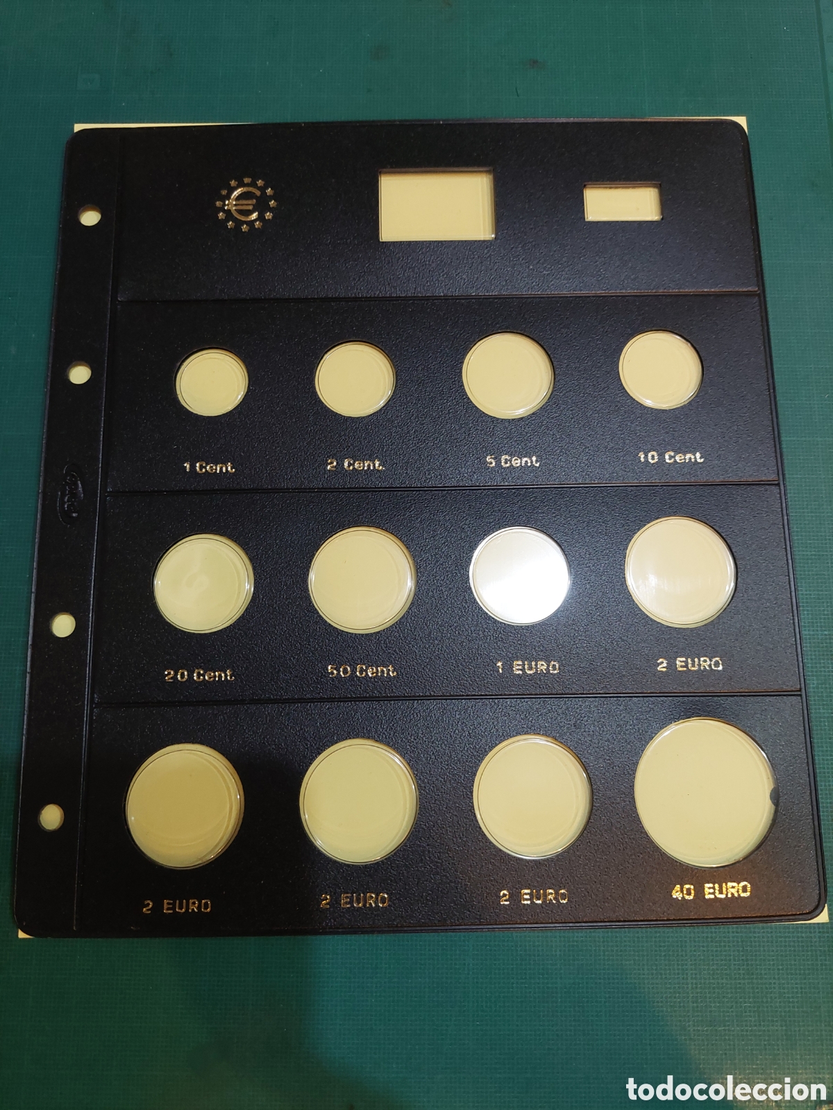 Material numism&aacute;tico: HOJAS PARDO PARA COLOCAR MONEDAS ESPA&Ntilde;A - Foto 1