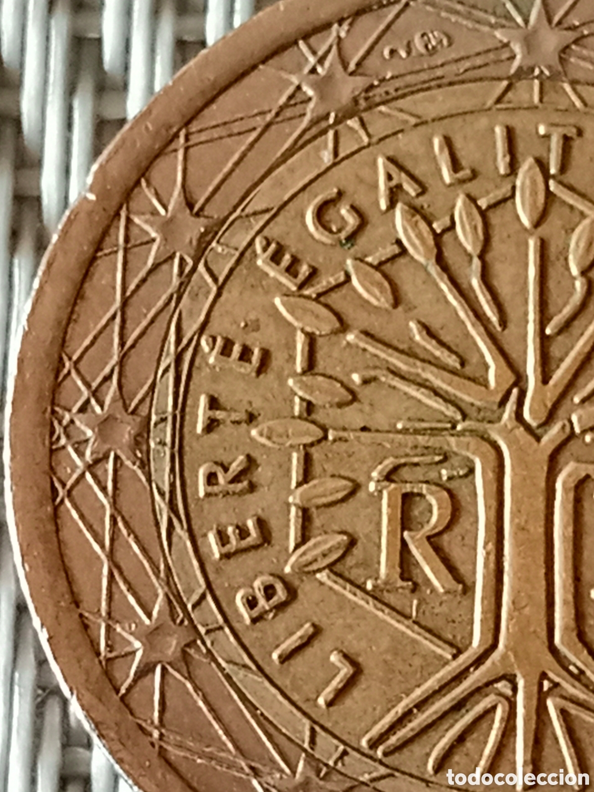 Material numism&aacute;tico: Moneda de 2 euros Francia 2001 mal Acu&ntilde;ada - Foto 4