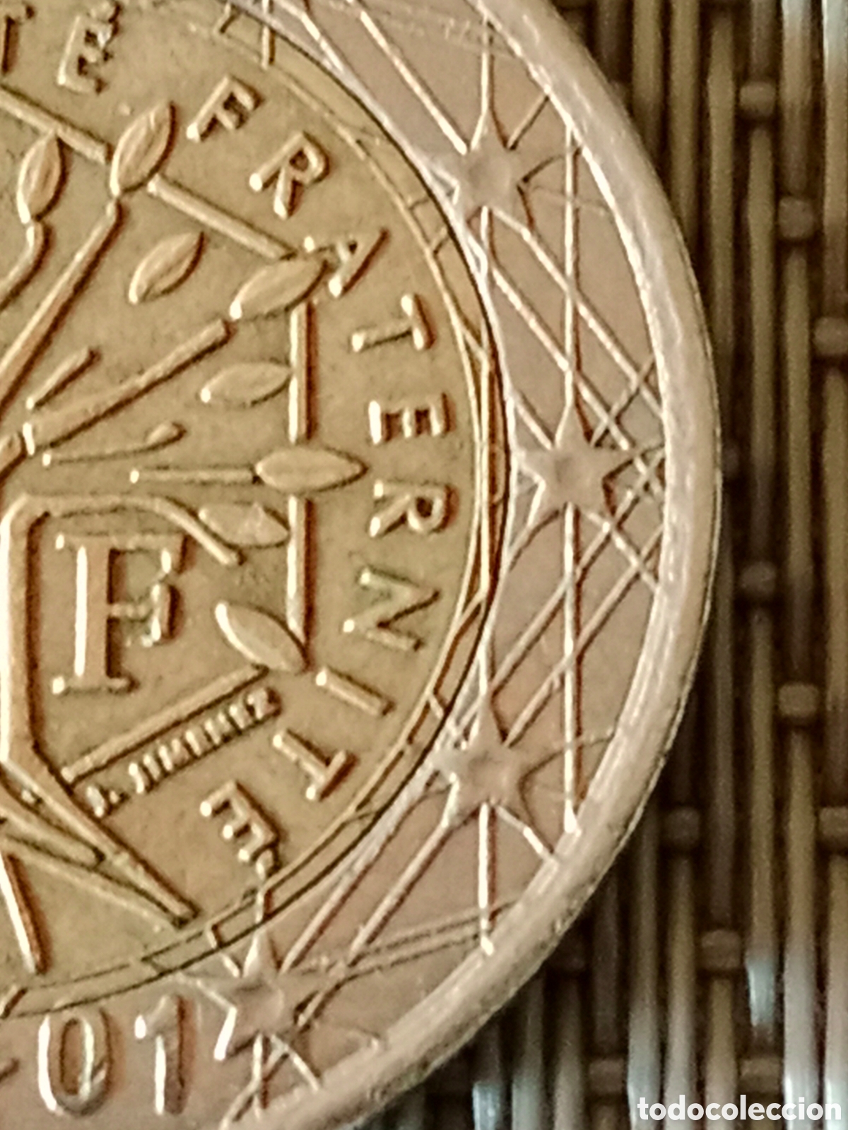 Material numism&aacute;tico: Moneda de 2 euros Francia 2001 mal Acu&ntilde;ada - Foto 8