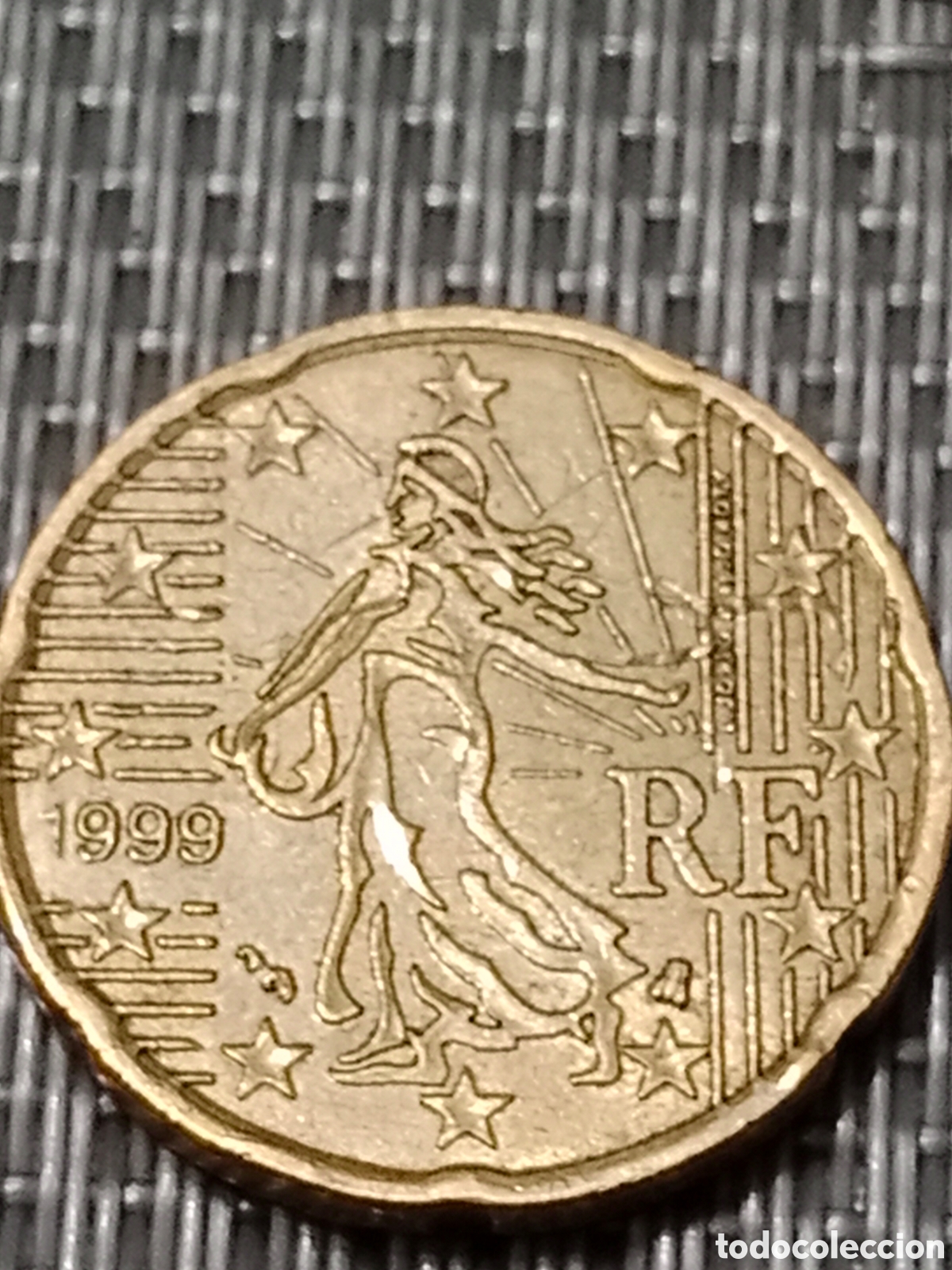 Material numism&aacute;tico: Moneda de 20 c&eacute;ntimos Francia A&ntilde;o 1999 - Foto 2
