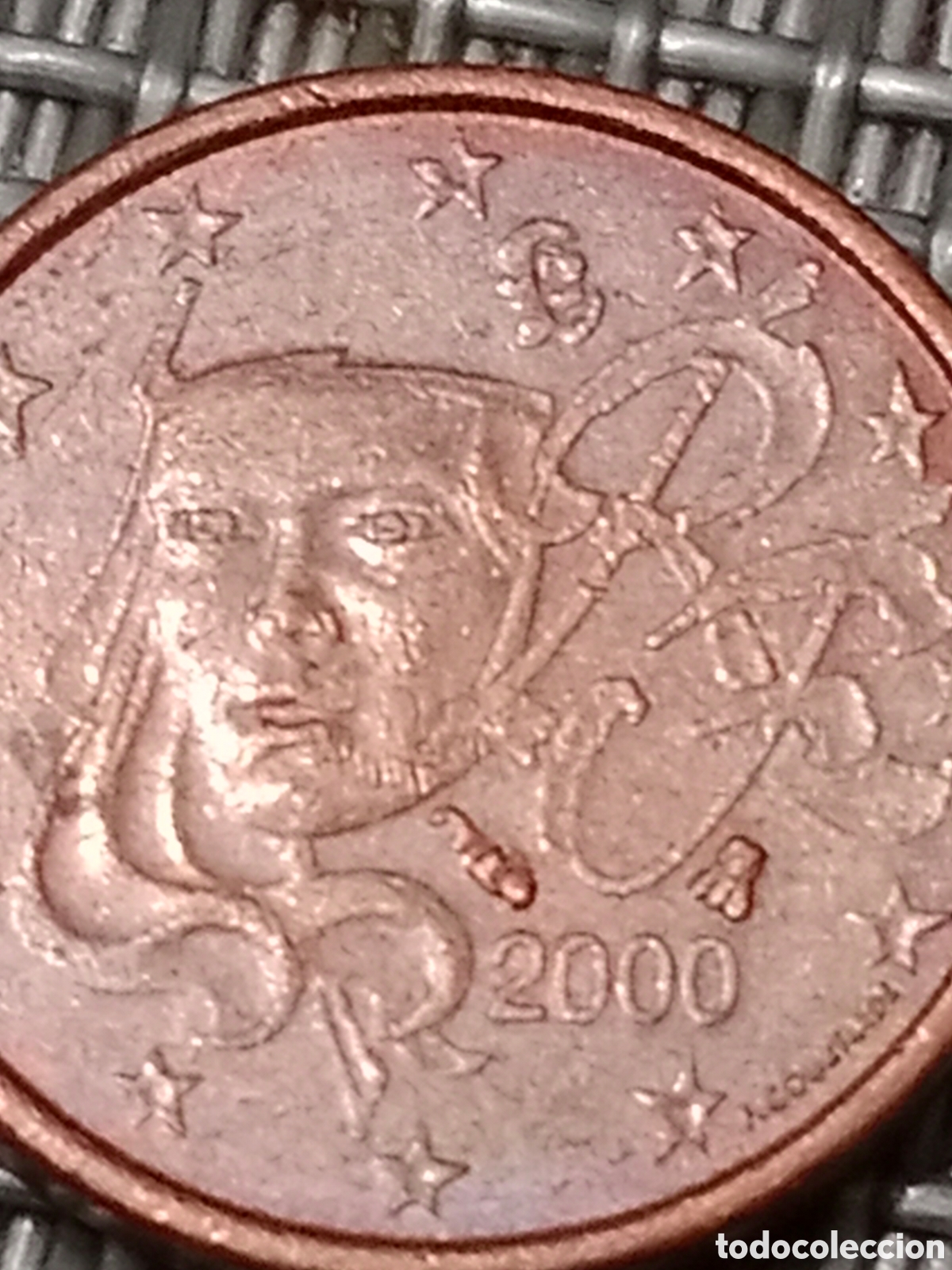 Material numism&aacute;tico: Moneda de 1 c&eacute;ntimo Francia a&ntilde;o 2000 - Foto 2