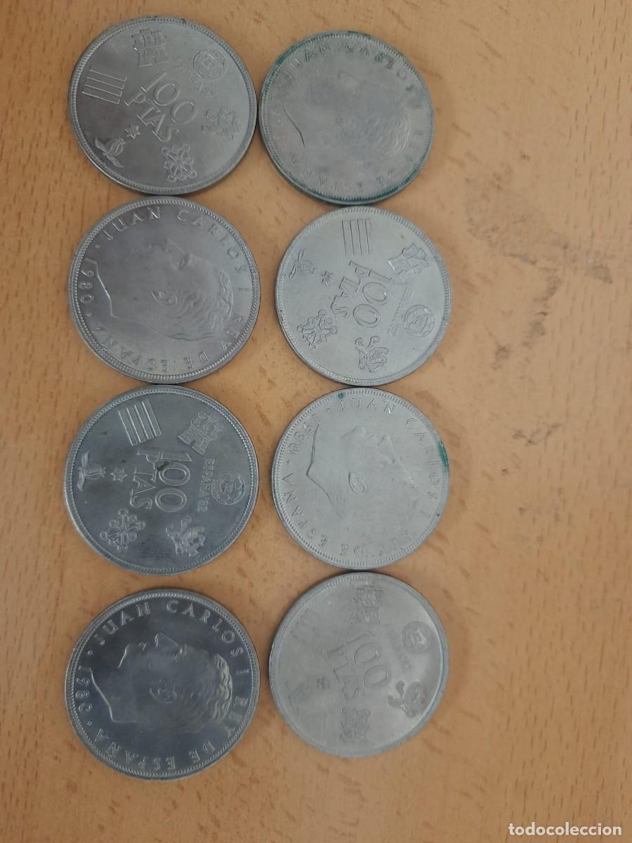 Material numism&aacute;tico: 8 monedas 100 ptas Espa&ntilde;a 82 - Foto 1