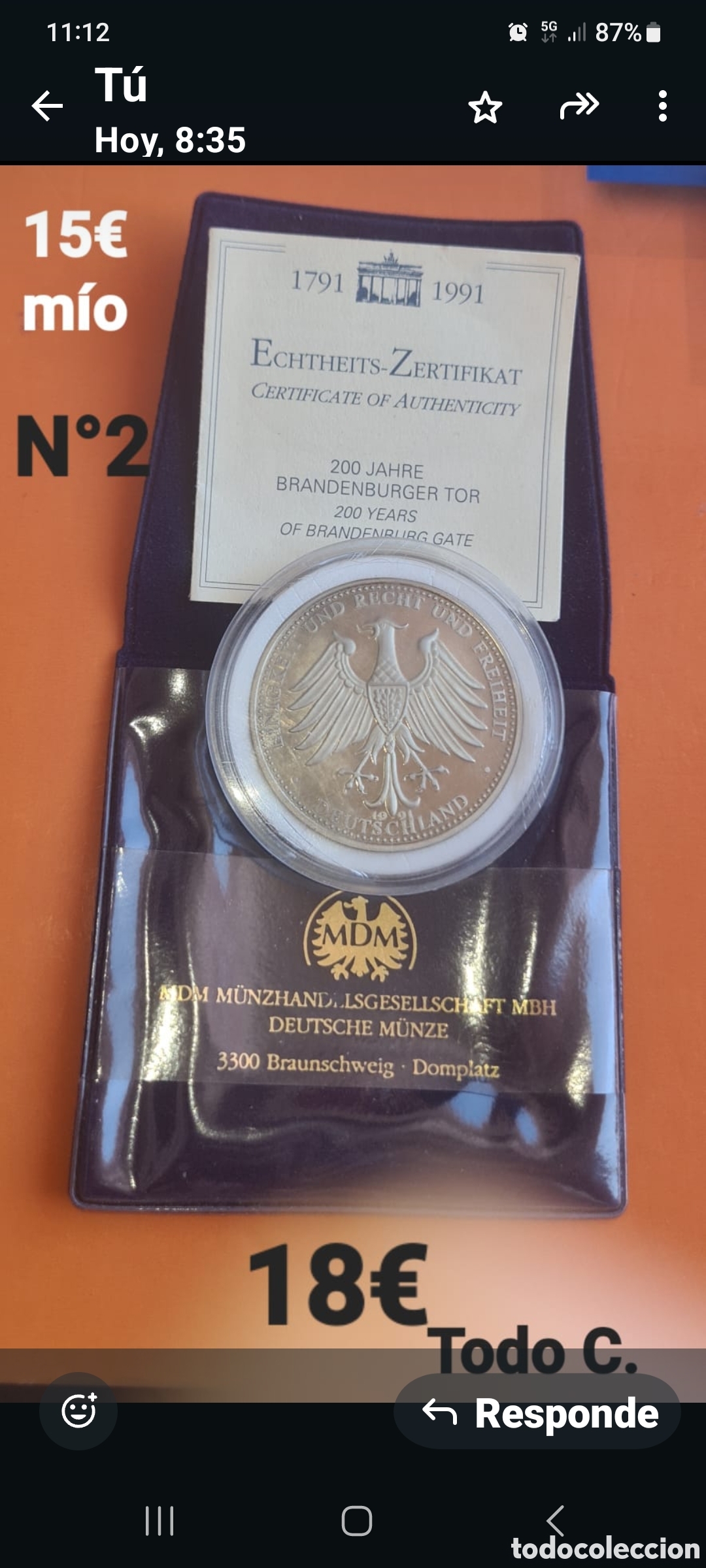 Material numism&aacute;tico: MONEDAS DE COLECCIONISTA - Foto 5