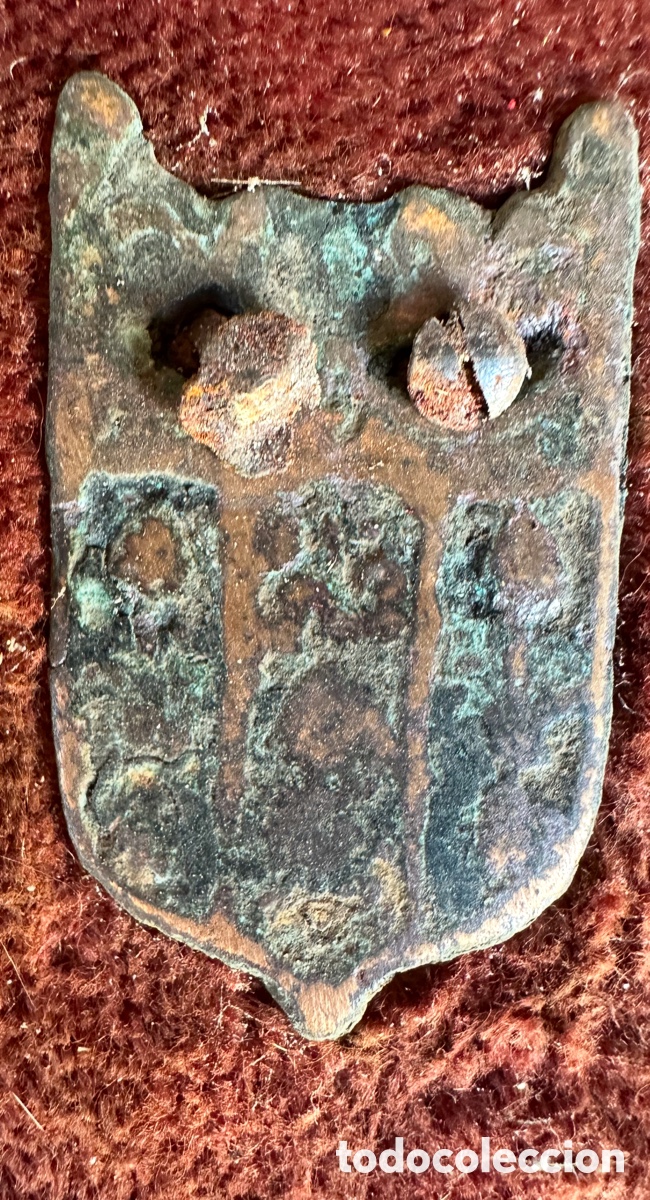 Material numism&aacute;tico: PINJANTE MEDIEVAL CON ESCUDO A IDENTIFICAR - Foto 2