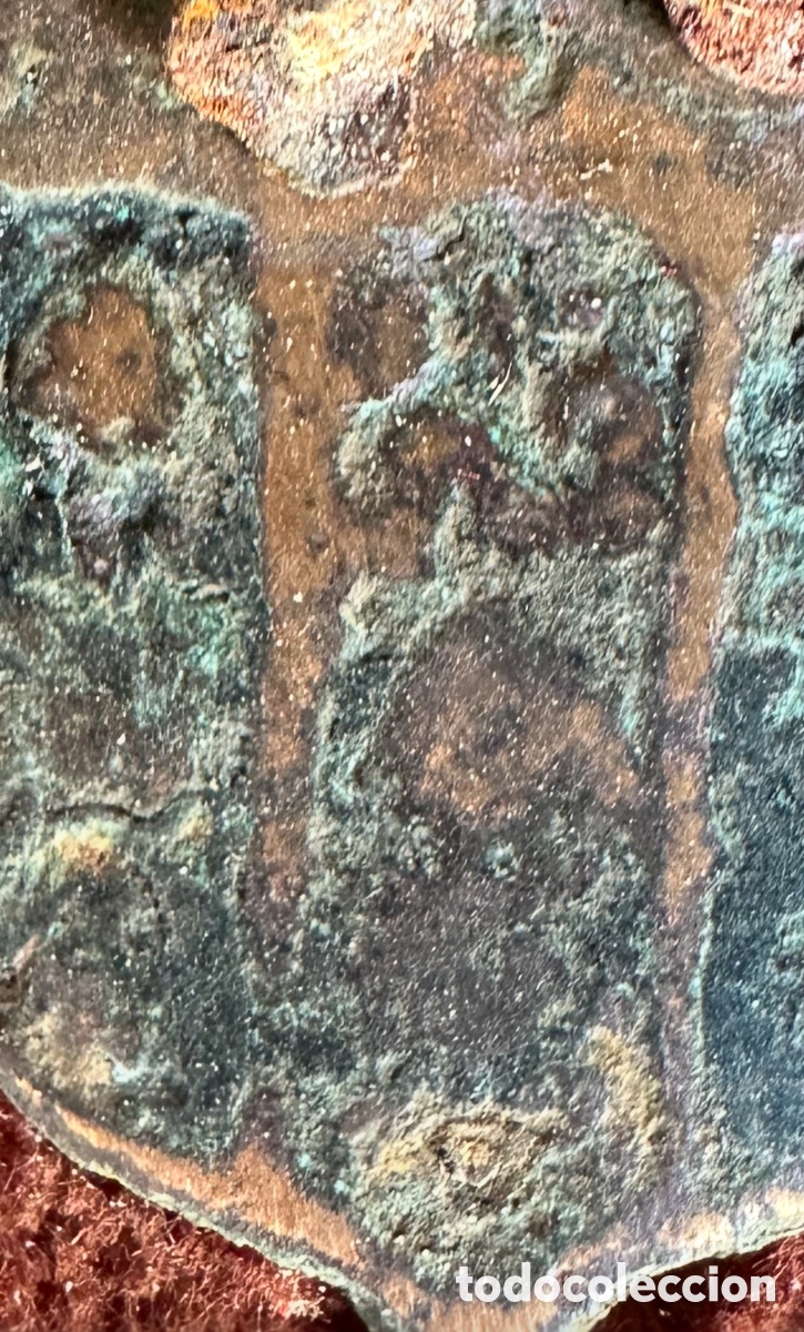 Material numism&aacute;tico: PINJANTE MEDIEVAL CON ESCUDO A IDENTIFICAR - Foto 4