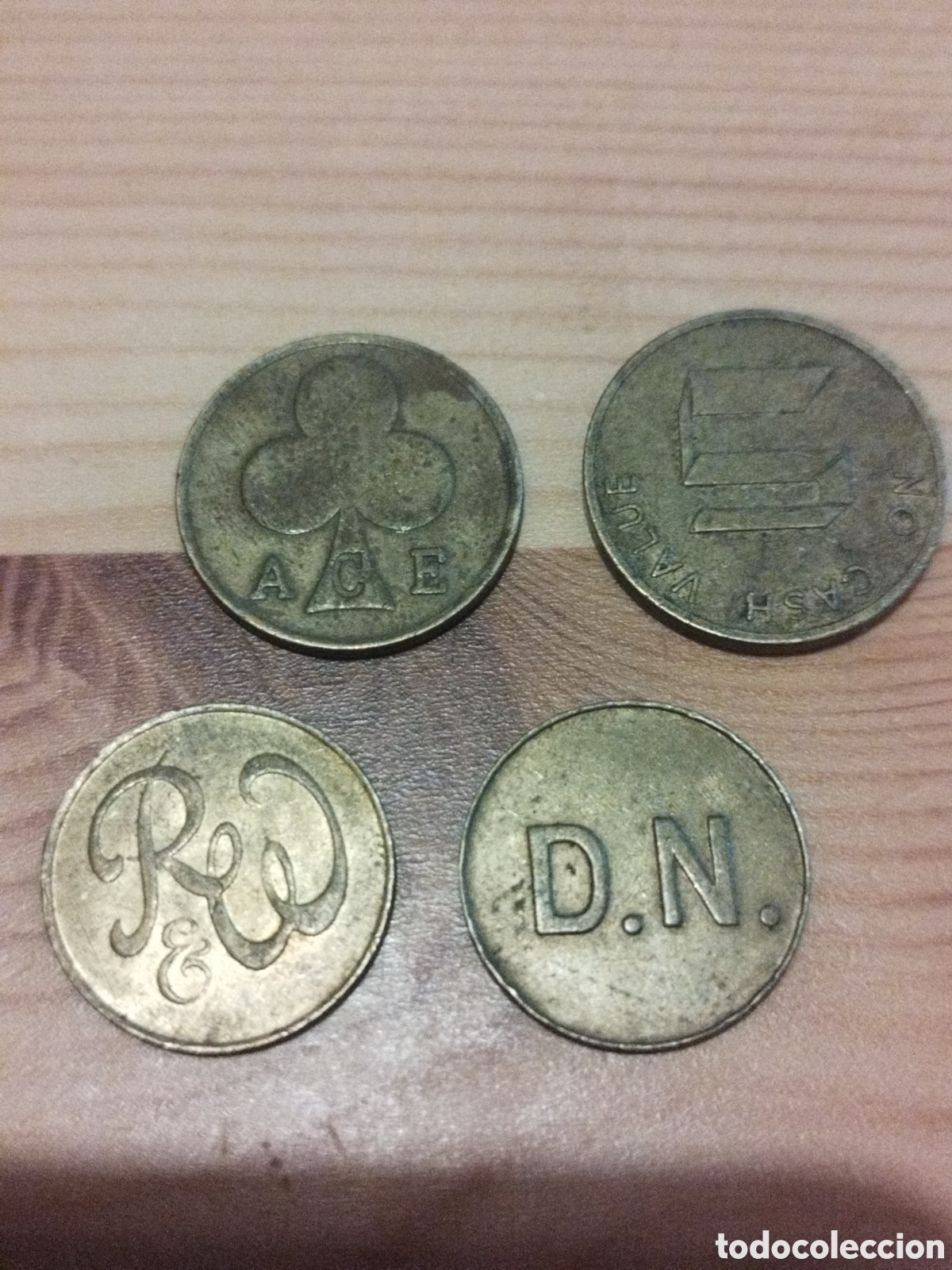 Material numism&aacute;tico: Lote 4 tokens brit&aacute;nicos diferentes - Foto 2