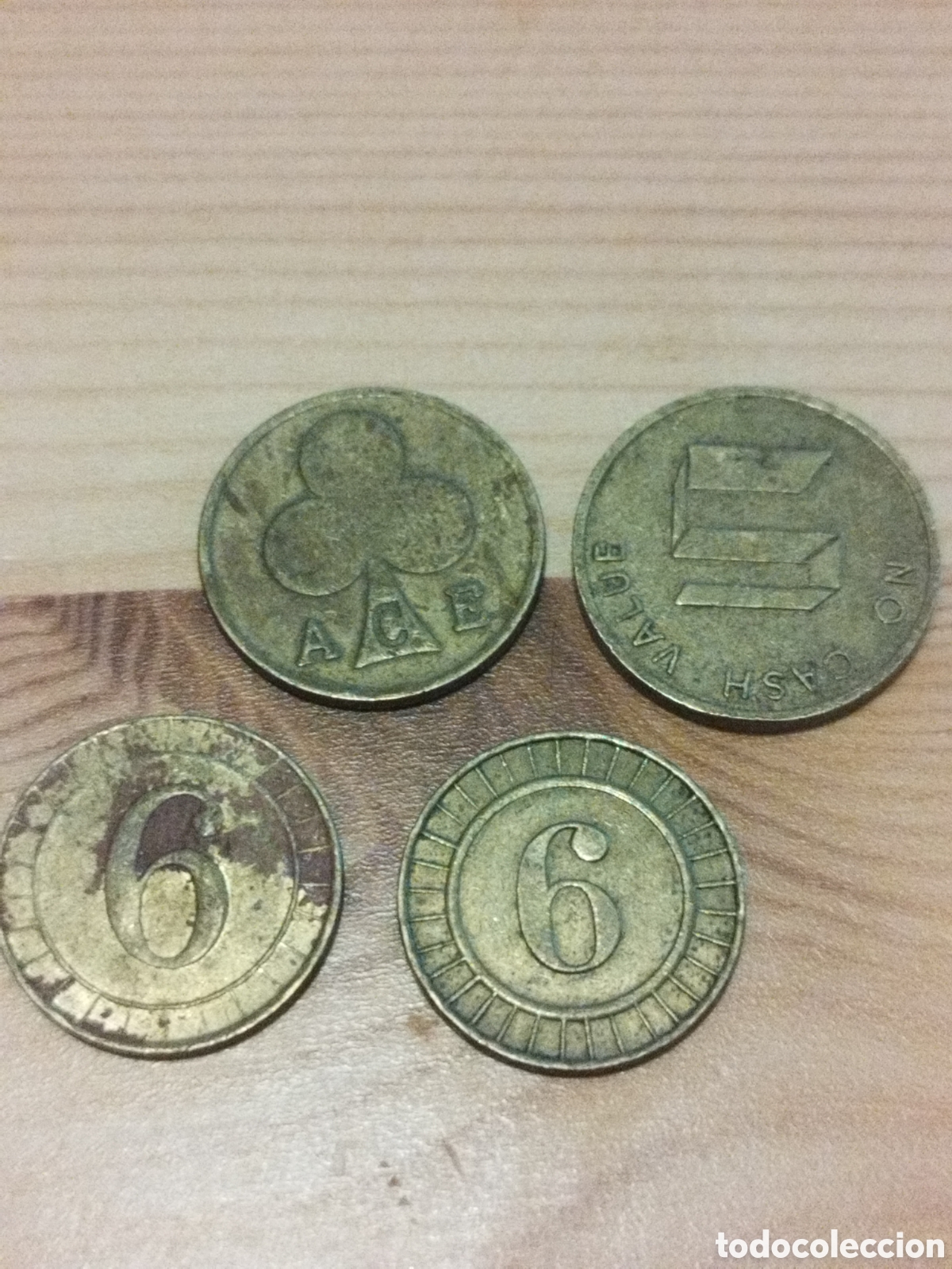 Material numism&aacute;tico: Lote 4 tokens brit&aacute;nicos diferentes - Foto 1