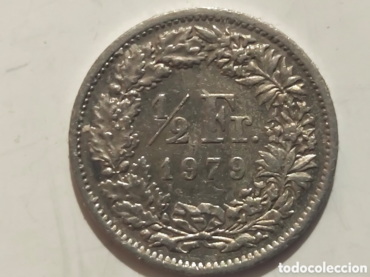 Material numism&aacute;tico: Moneda de 1/2 franco1979 - Foto 4