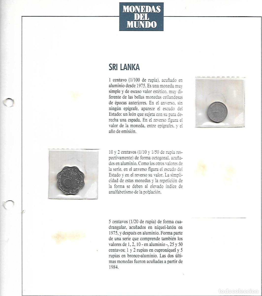 Material numism&aacute;tico: FICHA CON MONEDAS DE SRI LANKA - Foto 1