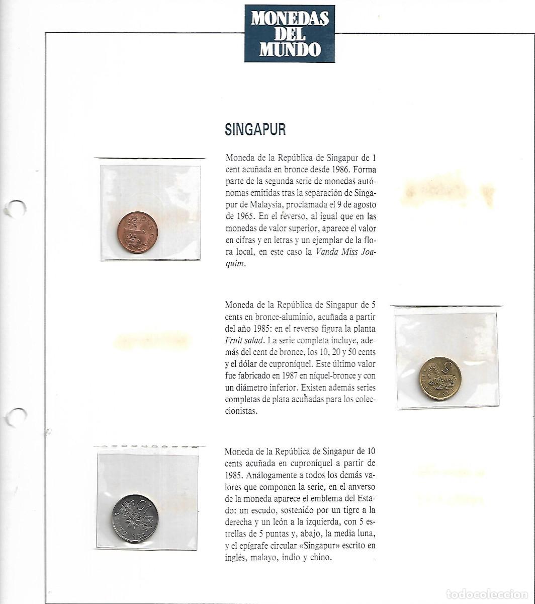 Material numism&aacute;tico: FICHA CON MONEDAS DE SINGAPUR - Foto 1