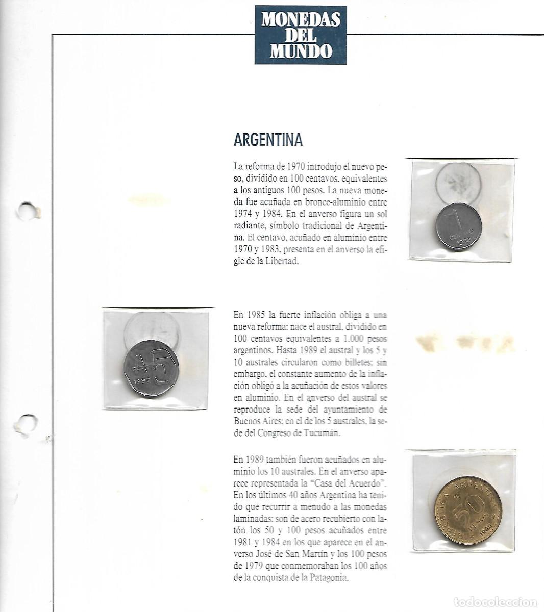 Material numism&aacute;tico: FICHA CON MONEDAS DE ARGENTINA - Foto 1