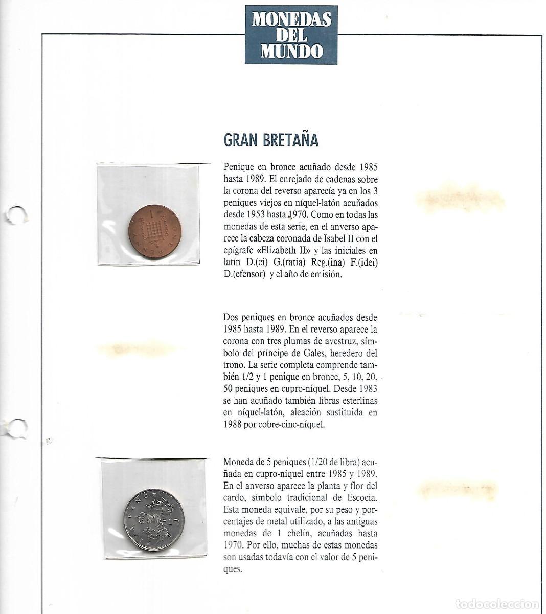 Material numism&aacute;tico: FICHA CON MONEDAS DE GRAN BRETA&Ntilde;A - Foto 1