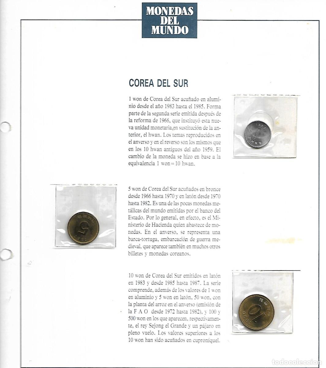 Material numism&aacute;tico: FICHA CON MONEDAS DE COREA DEL SUR - Foto 1