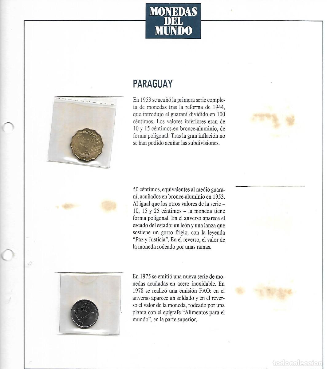 Material numism&aacute;tico: FICHA CON MONEDAS DE PARAGUAY - Foto 1