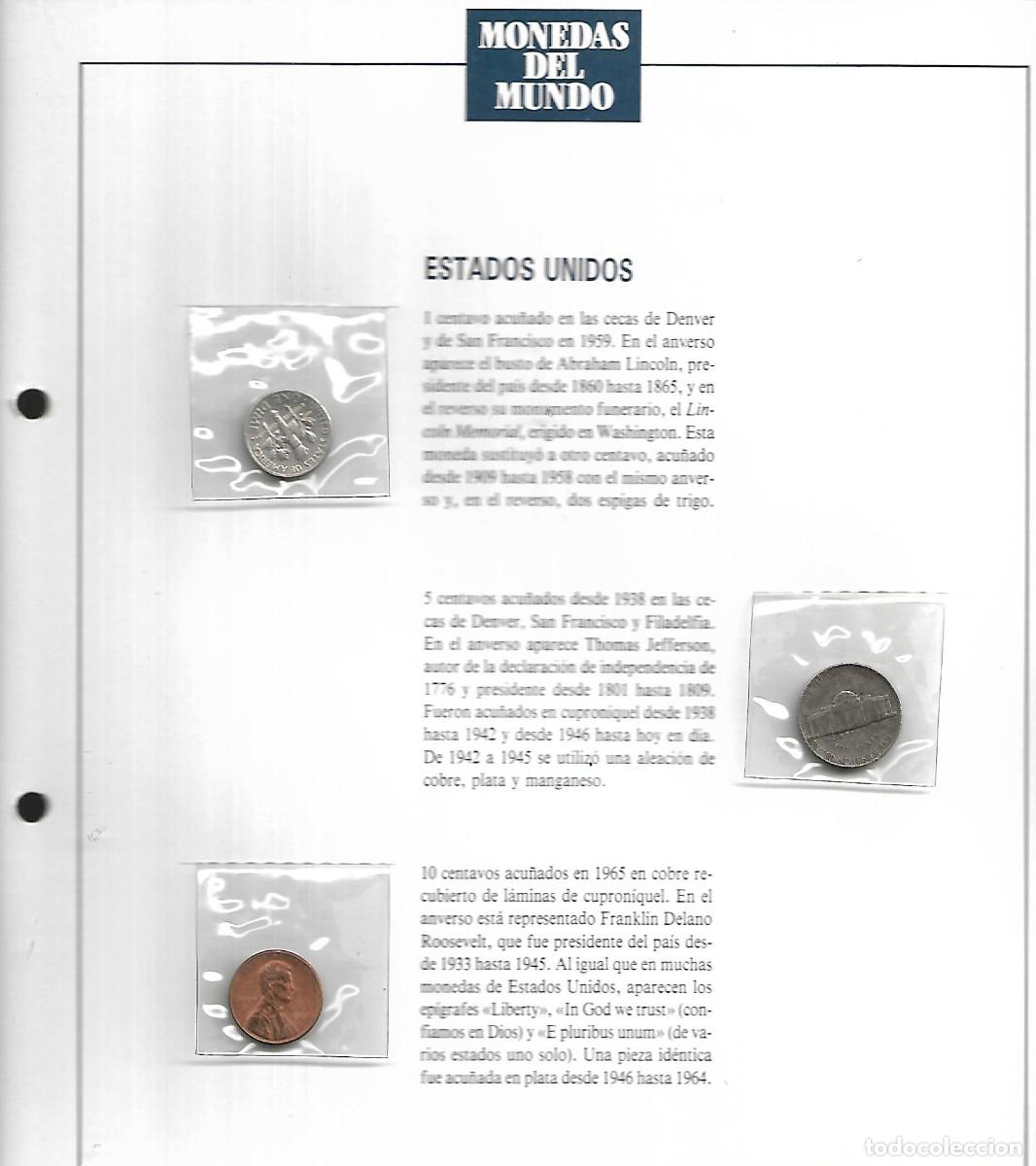 Material numism&aacute;tico: FICHA CON MONEDAS DE ESTADOS UNIDOS - Foto 1