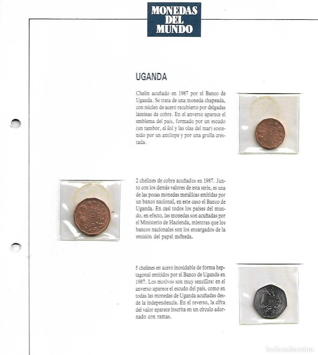 Material numism&aacute;tico: FICHA CON MONEDAS DE UGANDA - Foto 1