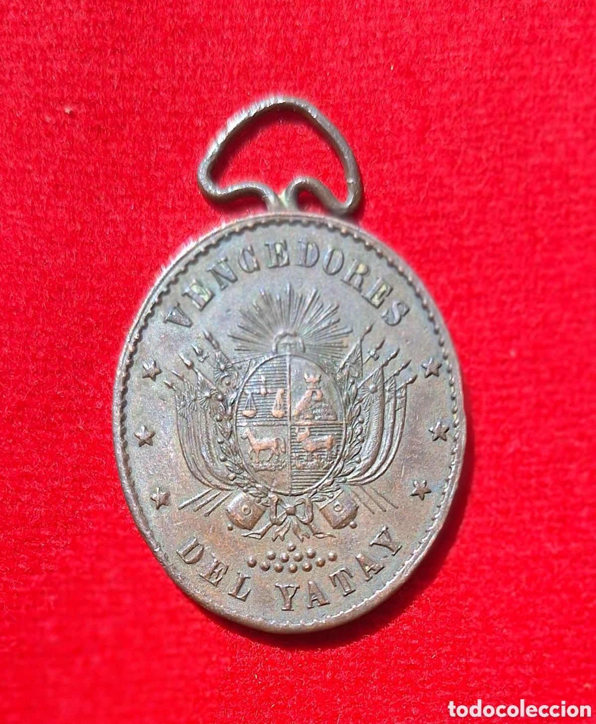 Materiale numismatico: CONDECORACION MEDALLA URUGUAYA VENCEDORES DE YATAY GUERRA PARAGUAY TRIPLE ALIANZA SOLO WESTERN UNION