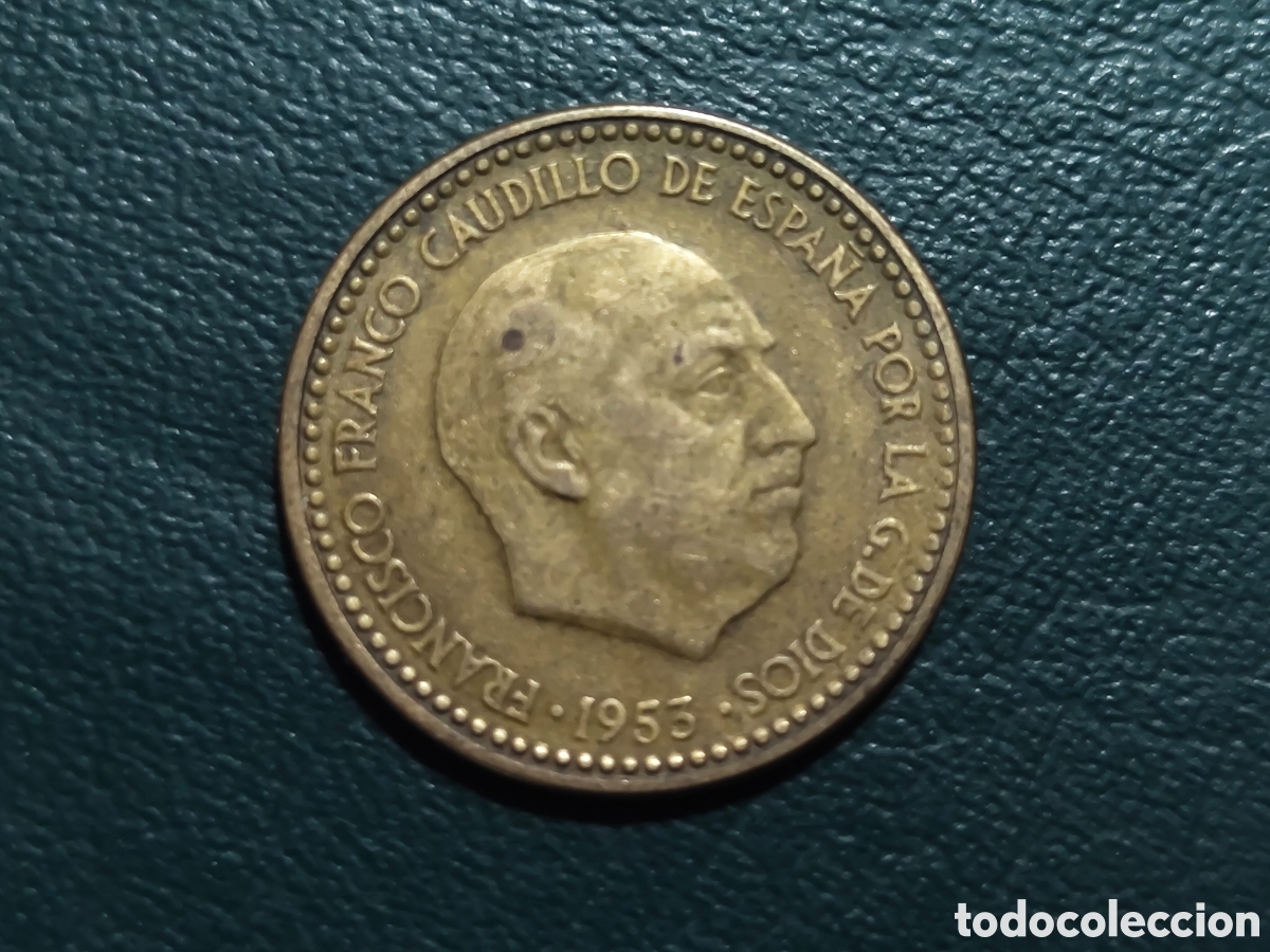 Material numism&aacute;tico: Moneda peseta 1953 Franco - Foto 1