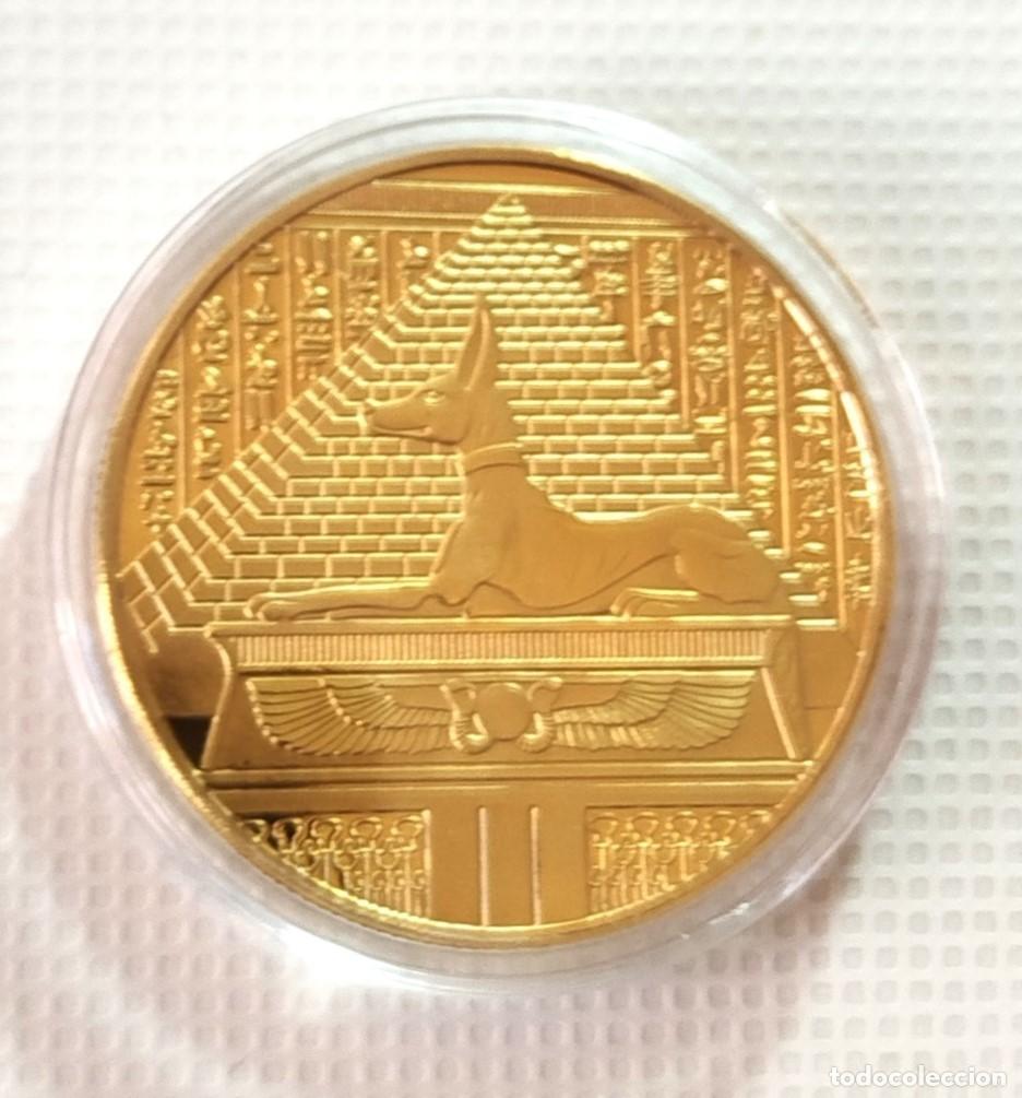 Material numism&aacute;tico: MONEDA - MEDALLA CONMEMORATIVA . DIOS EGIPCIO ANUBIS - Foto 2
