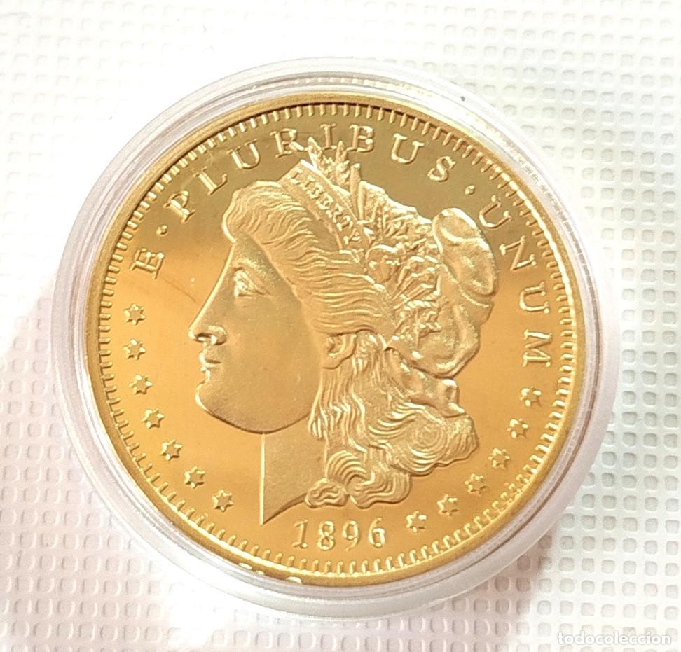 Material numism&aacute;tico: MEDALLA . MONEDA CONMEMORATIVA . 1 DOLLAR 1896 - Foto 1