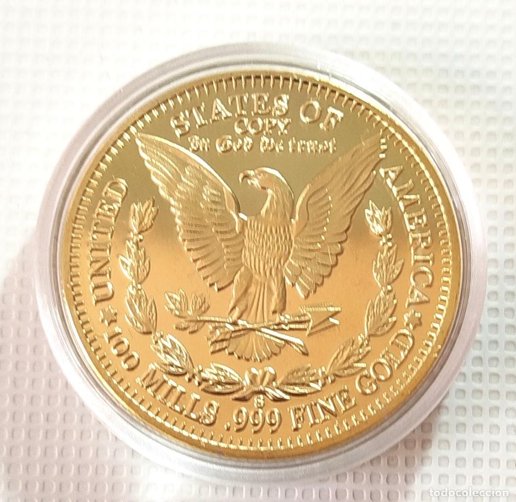 Material numism&aacute;tico: MEDALLA . MONEDA CONMEMORATIVA . 1 DOLLAR 1896 - Foto 2