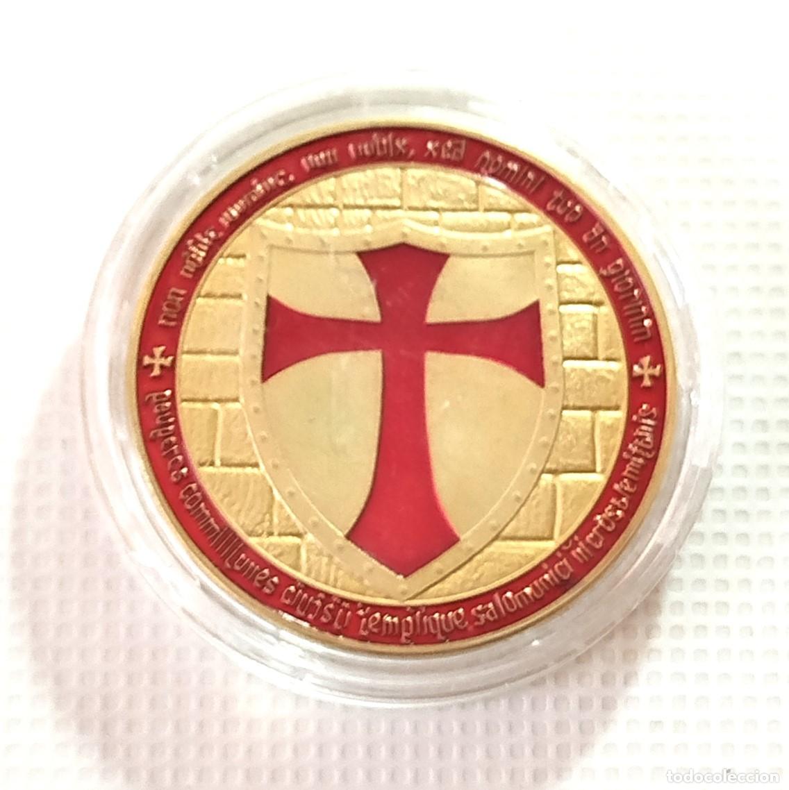 Material numism&aacute;tico: MONEDA - MEDALLA CONMEMORATIVA . CRUZ DE LOS TEMPLARIOS - Foto 1